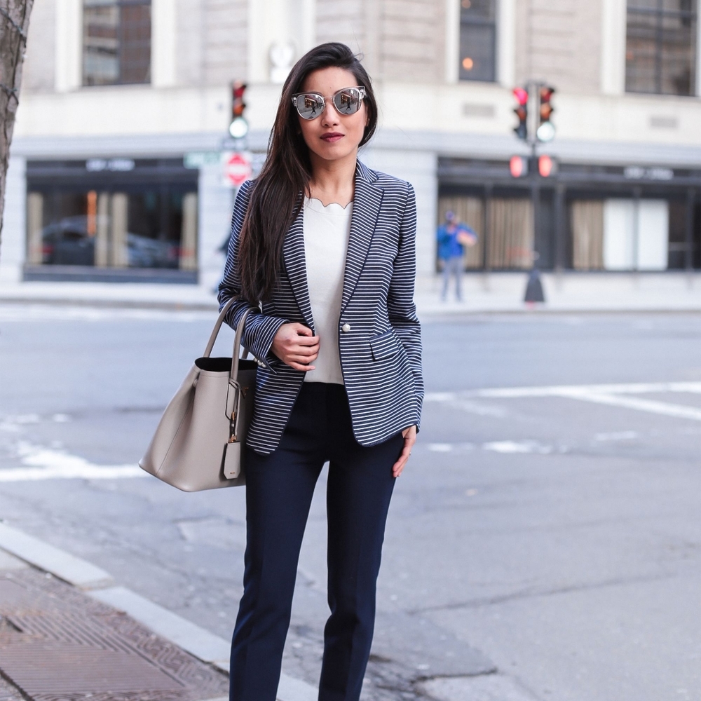 The Academy Blazer Striped